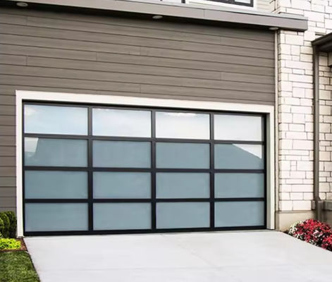 Dubbelglas Aluminium sectieaangedreven garagedeuren geluidsisolatie