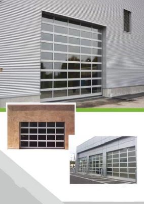 220/230V transparante Garagedeur, Moderne de Deuren Vaste Structuur van de Aluminiumgarage