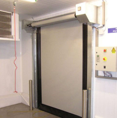 High Speed PVC Roll Up Rapid Shutter Door 304 roestvrij staal Isolatie Zipper Fast