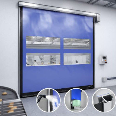 Transparante snelle rolluiken deuren gegalvaniseerd staal voor farmaceutische installaties