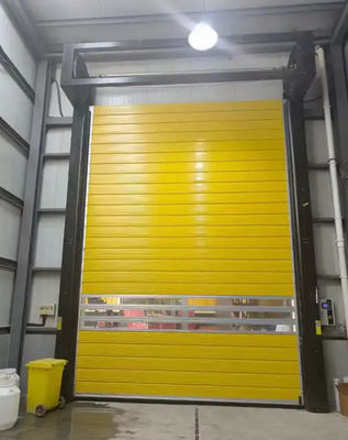Aluminium legering High Speed Spiral Door met foto-elektrische sensor 220V/50HZ stroomvoorziening voor werkplaats met afgewerkt oppervlak