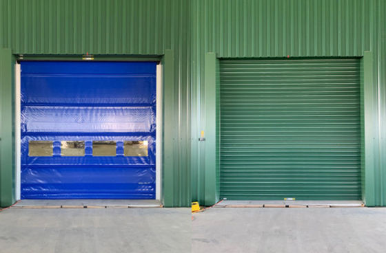 Veiligheid Eerste High Speed PVC Roll Up Rapid Shutter Door 304 roestvrij staal materiaal Rapid Zipper High Speed Roller Door