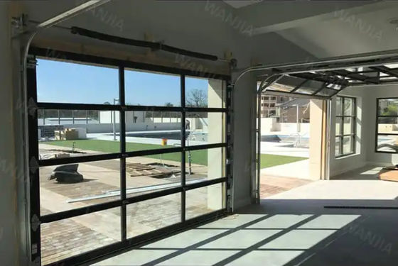 Handmatige of automatische waterdichtheid Klasse 3 Doorzichtige garagedeur Glas sectioneel garagedeur Custom