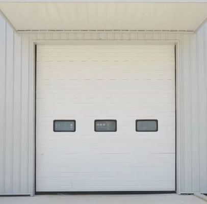 Poeder gecoate stalen geïsoleerde sectiedeur met vinyl weatherstripping en aluminium sectiedeur