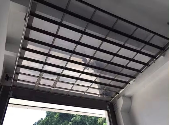 Veiligheid Aluminium sectiedeur met dubbel glas in verschillende kleuren Full View Overhead sectiedeur