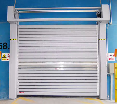 PLC-gecontroleerde snelheid Spiraal deur Aluminium legering Build 0,8m/s Openingssnelheid Metal Industrial Roll Up Door