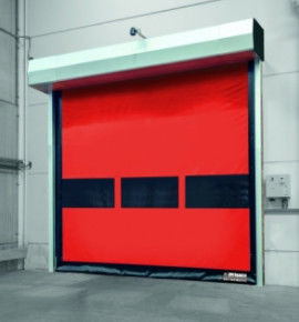 Thermische isolatie met laag onderhoud snelle roldeur met 304 roestvrij staal automatische koelopslag in een magazijn