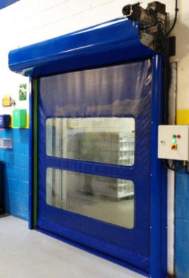 Thermische isolatie met laag onderhoud snelle roldeur met 304 roestvrij staal automatische koelopslag in een magazijn
