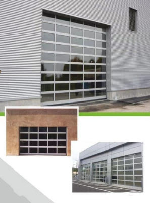 Glazen aluminium sectiegaraage deur met isolatie op maat gemaakt modern