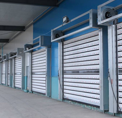 Snelpoort Aluminium Doorzichtige Hoge Spoed Spiraalpoort met 0,8m/s Sluitingssnelheid en 0,8m/s Openingssnelheid