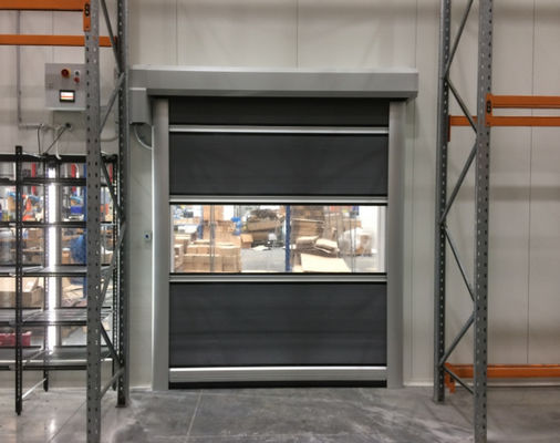 Onderhoudsarme hoge snelheid PVC roll-up snelle sluiter deur 304 roestvrij staal materiaal voor thermische isolatie