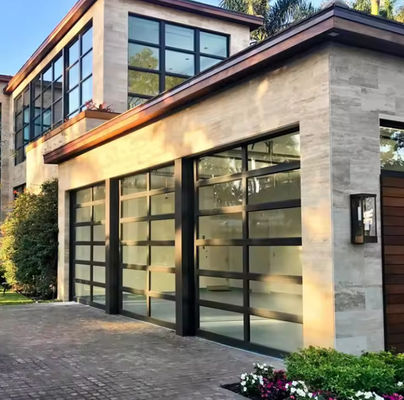 Waterdichtheid Klasse 3 Doorzichtig glas Garagedeur voor woonhuis Verbeter de aantrekkingskracht van het huis