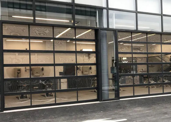 Waterdichtheid Klasse 3 Doorzichtige garagedeur Glas doorsnede handmatige of automatische openingsvorm voor villa