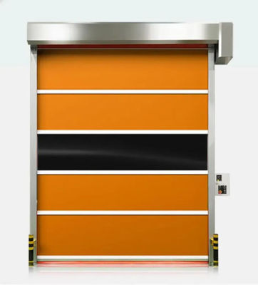 Stof geïsoleerd gordijn hoge snelheid pvc roll up snelluik deur 304 roestvrij staal materiaal veiligheid weerbestand