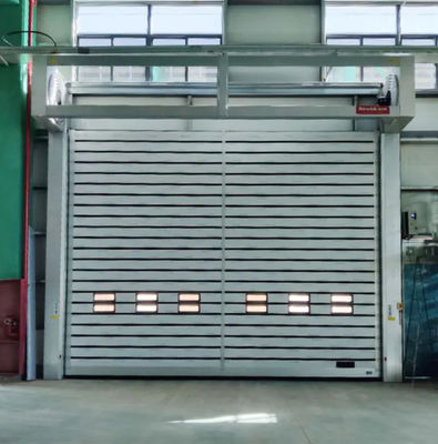 Snelle sluiting snelle geïsoleerde veilige aluminium transparante hoge snelheid spiraal deur met 0,8m/s sluiting snelheid en 220V/50HZ stroomtoevoer