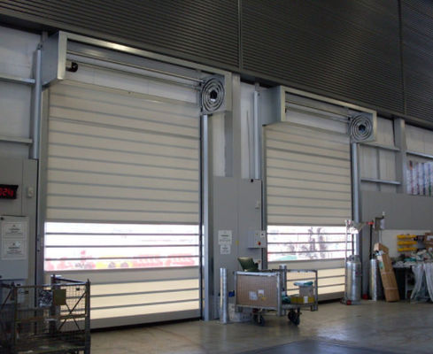 Hoge veiligheidsefficiëntie Aluminium doorzichtige hoge snelheid spiraaldeur met 220V/50HZ stroomtoevoer