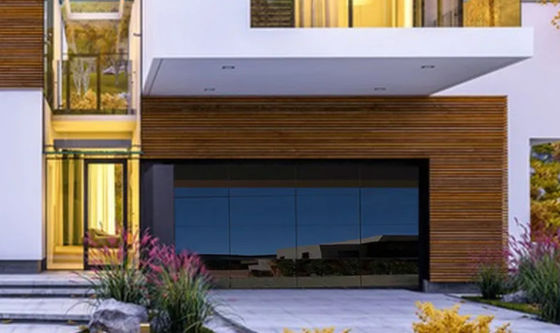 Waterdichtheid Klasse 3 Doorzichtig glazen doorsnede garagedeur voor woonhuizen Handmatige of automatische werking