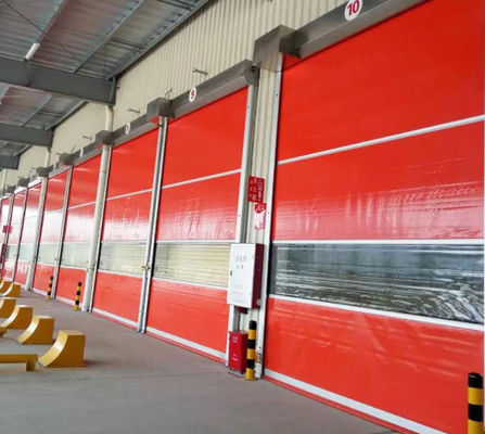 Weerbestendige hoge snelheid pvc roll up snelle sluiter deur 304 roestvrij staal materiaal handmatige automatische bediening