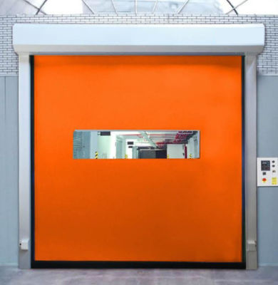 Draagbare staalstructuur Hoge snelheid PVC Roll Up Rapid Shutter Door 304 Roestvrij staal Duurzaam weerbestendige Zipper Door
