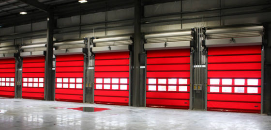 Op maat gemaakt High Speed PVC Roll Up Rapid Shutter Door 304 roestvrij staal met isolatie
