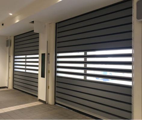 Veilig aluminium doorzichtige hogesnelheidspiraaldeur met foto-elektrisch veiligheidsysteem en luchtdoorlaatbaarheid ≤2,0m3/ M2.s