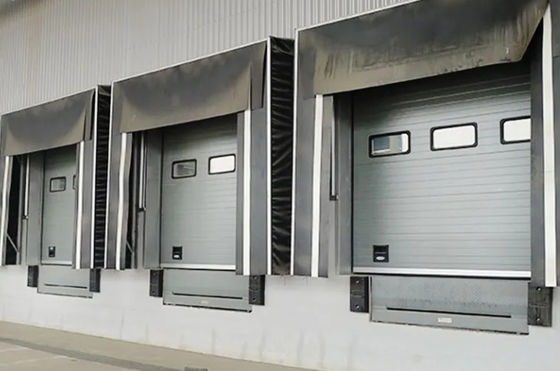 Vaste, verstelbare ladingsysteem Dock Door Shelter met gegalvaniseerde stalen voering en vaste slijtvast stof
