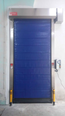 Op maat gemaakte High Speed PVC Roll Up Rapid Shutter Door 304 roestvrij staal materiaal voor verbeterde bedrijfsprestaties Zipper Door