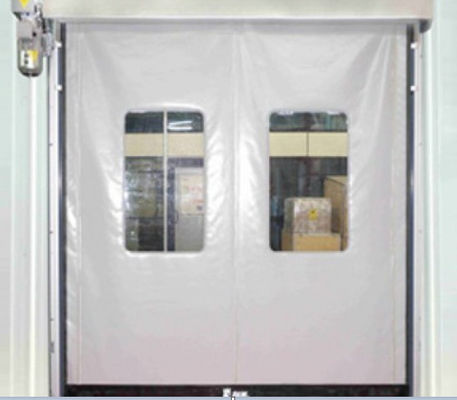 Op maat gemaakte High Speed PVC Roll Up Rapid Shutter Door 304 roestvrij staal materiaal voor verbeterde bedrijfsprestaties Zipper Door