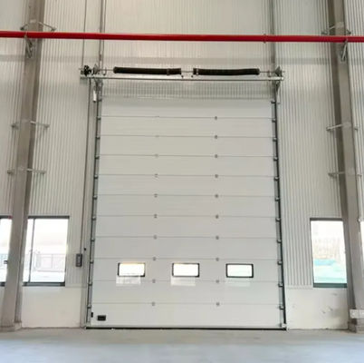 Brandweerkazerne Industrieel Commercieel sectioneel Luchtdeuren Geluidsreductie Wit kleur Automatisch gevormd