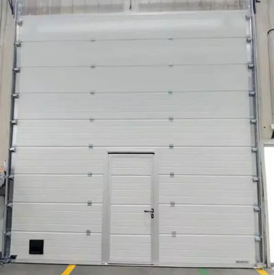 Moderne geïsoleerde aluminium sectioneel overhoofd magazijn deur industriële garage automatische open stijl afstandsbediening Afgerond