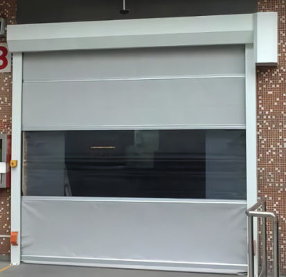 Op maat gemaakt High Speed PVC Roll Up Rapid Shutter Door 304 roestvrij staal Automatische werking