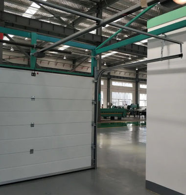 Gray Steel Insulated Sectional Overhead Door 50mm-80mm Thickness for Commercial Sectional Doors