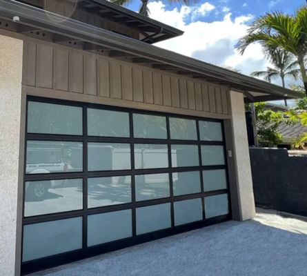 Waterdichtheidsklasse 3 Transparant Glas Uitstekende Windweerstand Industriële Overhead Stevige Sektionale Garagedeur met Handmatige of Automatische Bediening