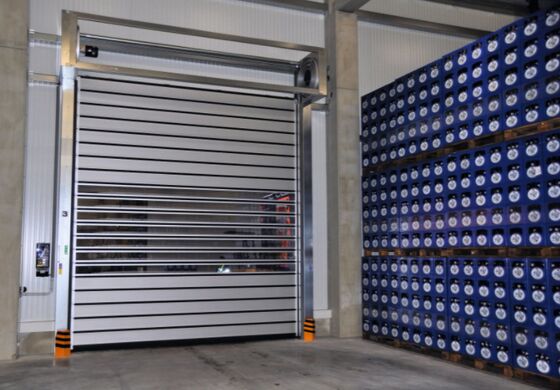 Aluminium Doorzichtige hoge snelheid Spiraaldeur Veiligheidsefficiëntie Levensduur 5 miljoen keer