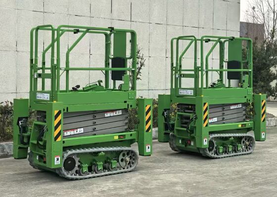 Luchtarbeiderslift Elektrisch liftplatform op batterijen, 1,5 kW motorvermogen, geoptimaliseerd voor constructie en onderhoud