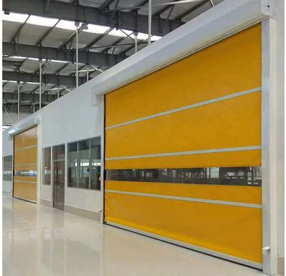 Werk Steel Structure High Speed PVC Roll Up Rapid Shutter Door 304 Roestvrij staal Materiaal Veiligheid Ja Rapid Door Solution