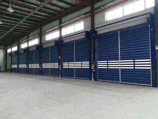 Elektrische zijdelingse openingsdeur Motorkracht 0,75 kW Aluminiumlegering Geïsoleerde hoge snelheid Spiraaldeur Veiligheidsefficiëntie Op maat