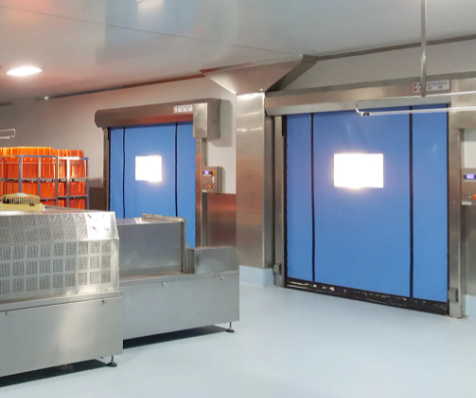Thermische isolatie Hoog snelheid PVC Roll Up Rapid Shutter Zipper Door 304 roestvrij staal Materiaal op maat Opdracht Ideaal voor commerciële