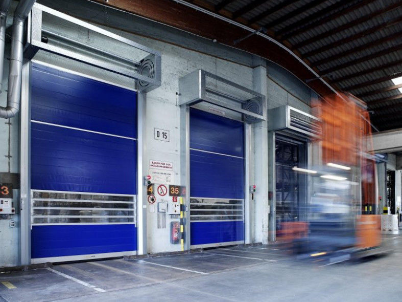 High Speed PVC Roll Up Rapid Shutter Door 304 Roestvrij staal materiaal Veilig en duurzaam Promotie Vaste stof Windbestendige