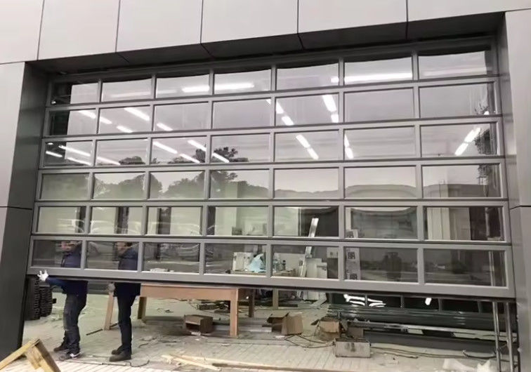 Veiligheid Aluminium sectiedeur met dubbel glas in verschillende kleuren Full View Overhead sectiedeur