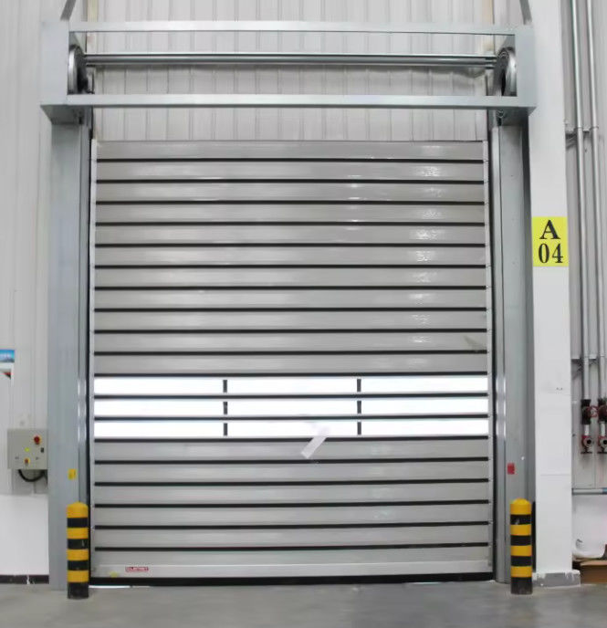 PLC-gecontroleerde snelheid Spiraal deur Aluminium legering Build 0,8m/s Openingssnelheid Metal Industrial Roll Up Door