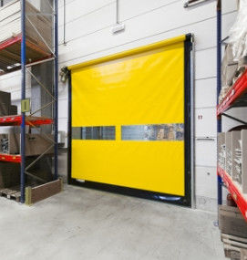 Thermische isolatie met laag onderhoud snelle roldeur met 304 roestvrij staal automatische koelopslag in een magazijn