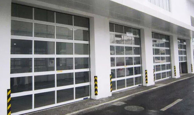 Automatische elektrische rolluik Buiten Aluminium legering Full View 3-laag Aluminium legering Glas sectioneel garagedeur