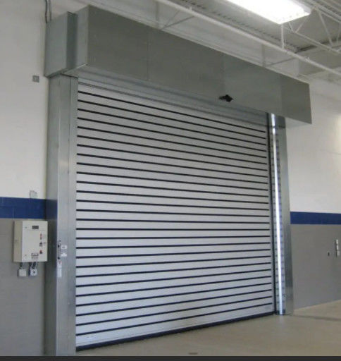 snelle snelheid Aluminium Spiral Door Veiligheidssensor PLC Control 0.75KW Motor Industriële Lifting Door