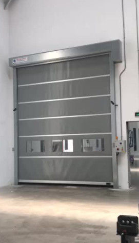 Geluidsreductie Hoge snelheid PVC Roll Up Rapid Shutter Door 304 roestvrij staal Weerbestand