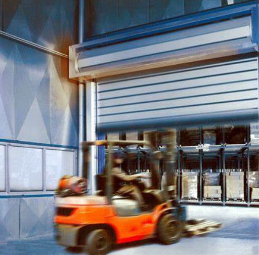 Snelpoort Aluminium Doorzichtige Hoge Spoed Spiraalpoort met 0,8m/s Sluitingssnelheid en 0,8m/s Openingssnelheid