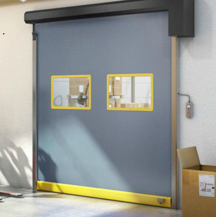 Draagbare staalstructuur Hoge snelheid PVC Roll Up Rapid Shutter Door 304 Roestvrij staal Duurzaam weerbestendige Zipper Door