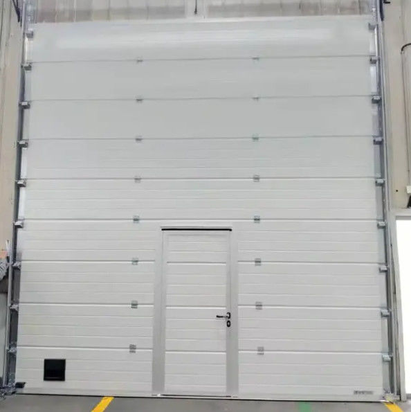 Moderne geïsoleerde aluminium sectioneel overhoofd magazijn deur industriële garage automatische open stijl afstandsbediening Afgerond
