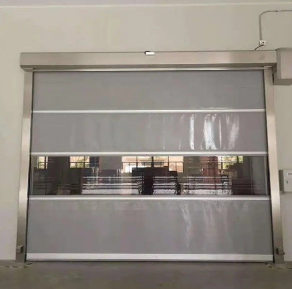 Op maat gemaakt High Speed PVC Roll Up Rapid Shutter Door 304 roestvrij staal Automatische werking