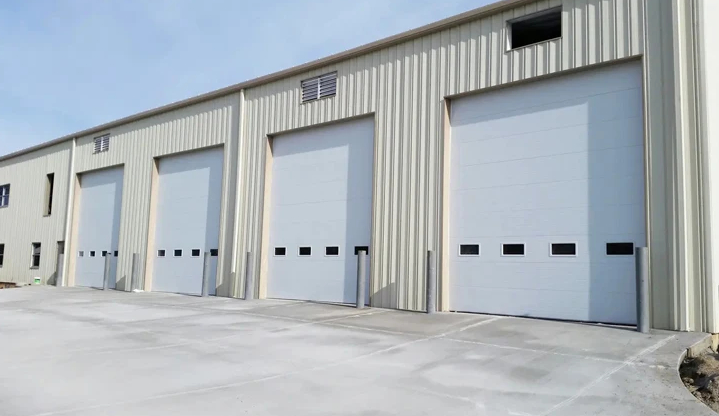 Professional Fire Station Industrial Sectional Doors Automatic Formed Overhead Heavy-Duty Steel Insulated for Warehouse & Factory